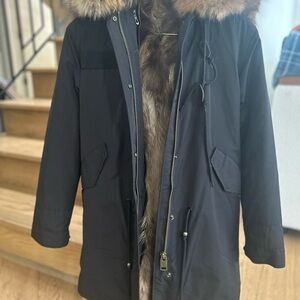 Women’s Black Fur-Lined Parka (can be unisex)